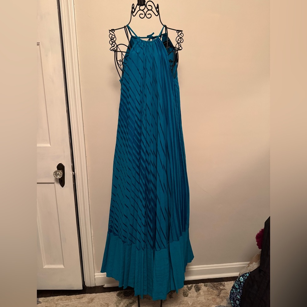 NWT Club Monaco Teal Halter Dress resort wear